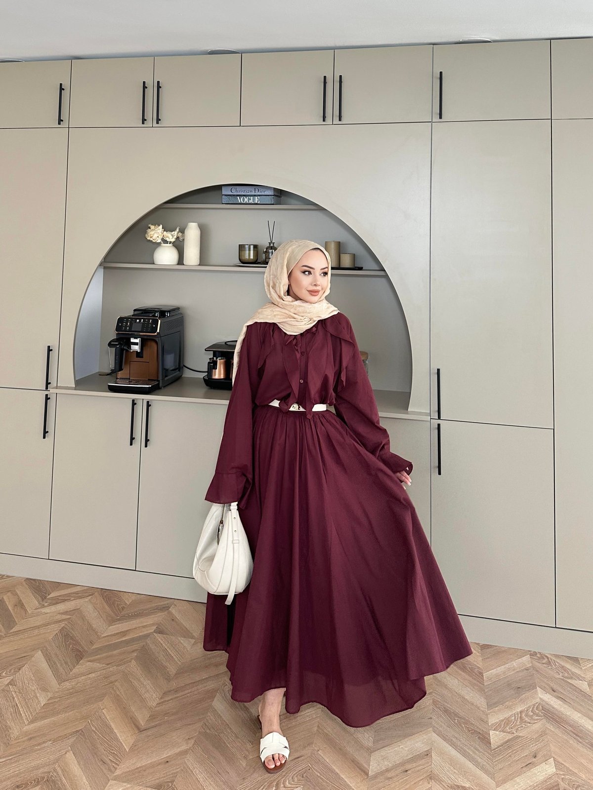 Cotton Voile Purple Skirt Set
