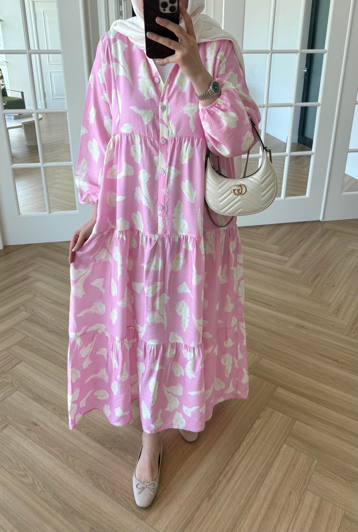 Voile Mango Dress - Pink