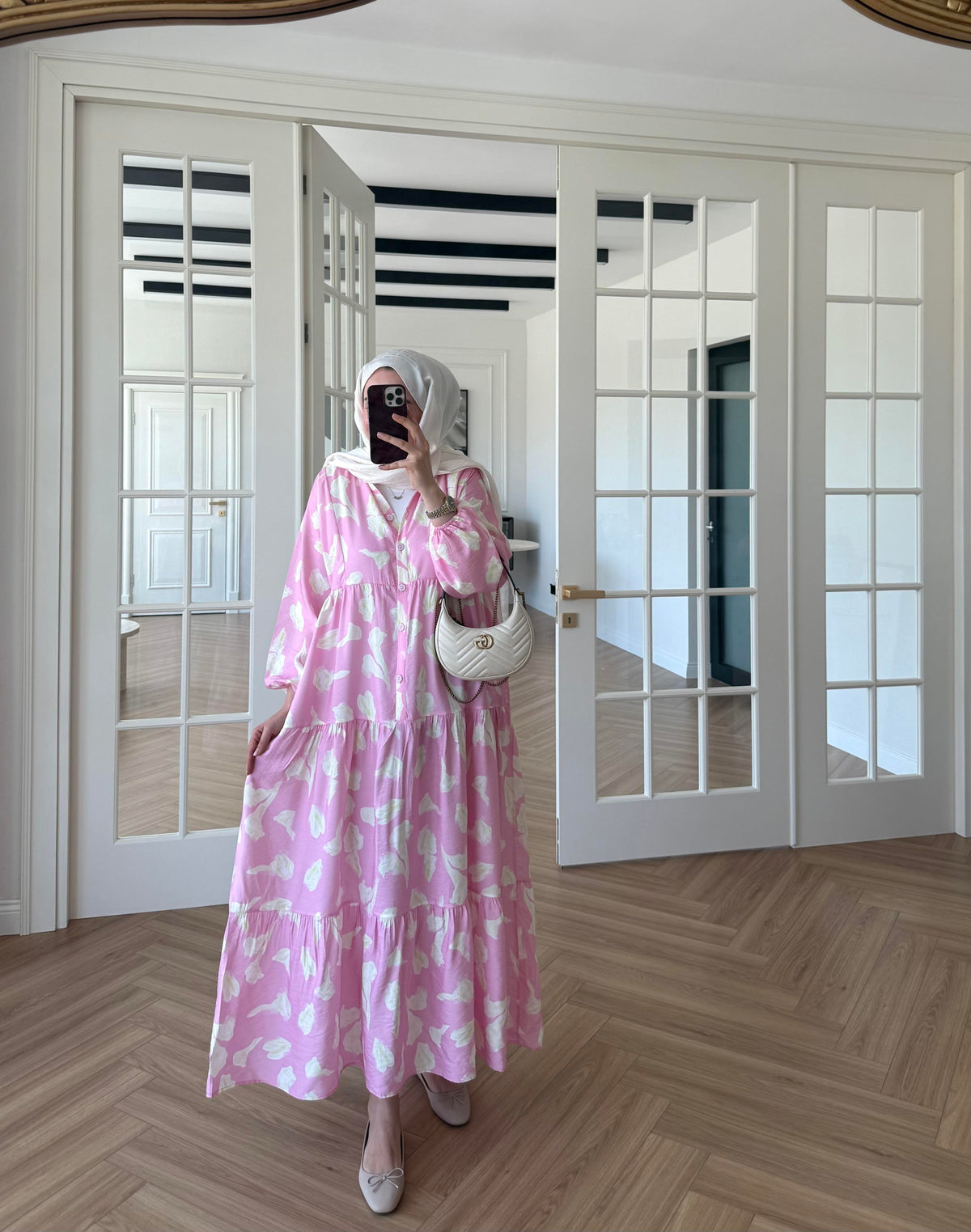 Voile Mango Dress - Pink
