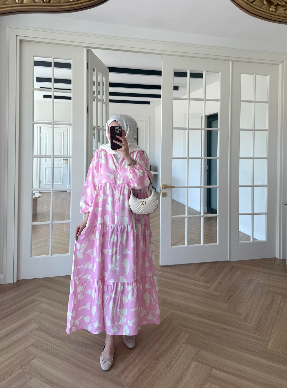 Voile Mango Dress - Pink