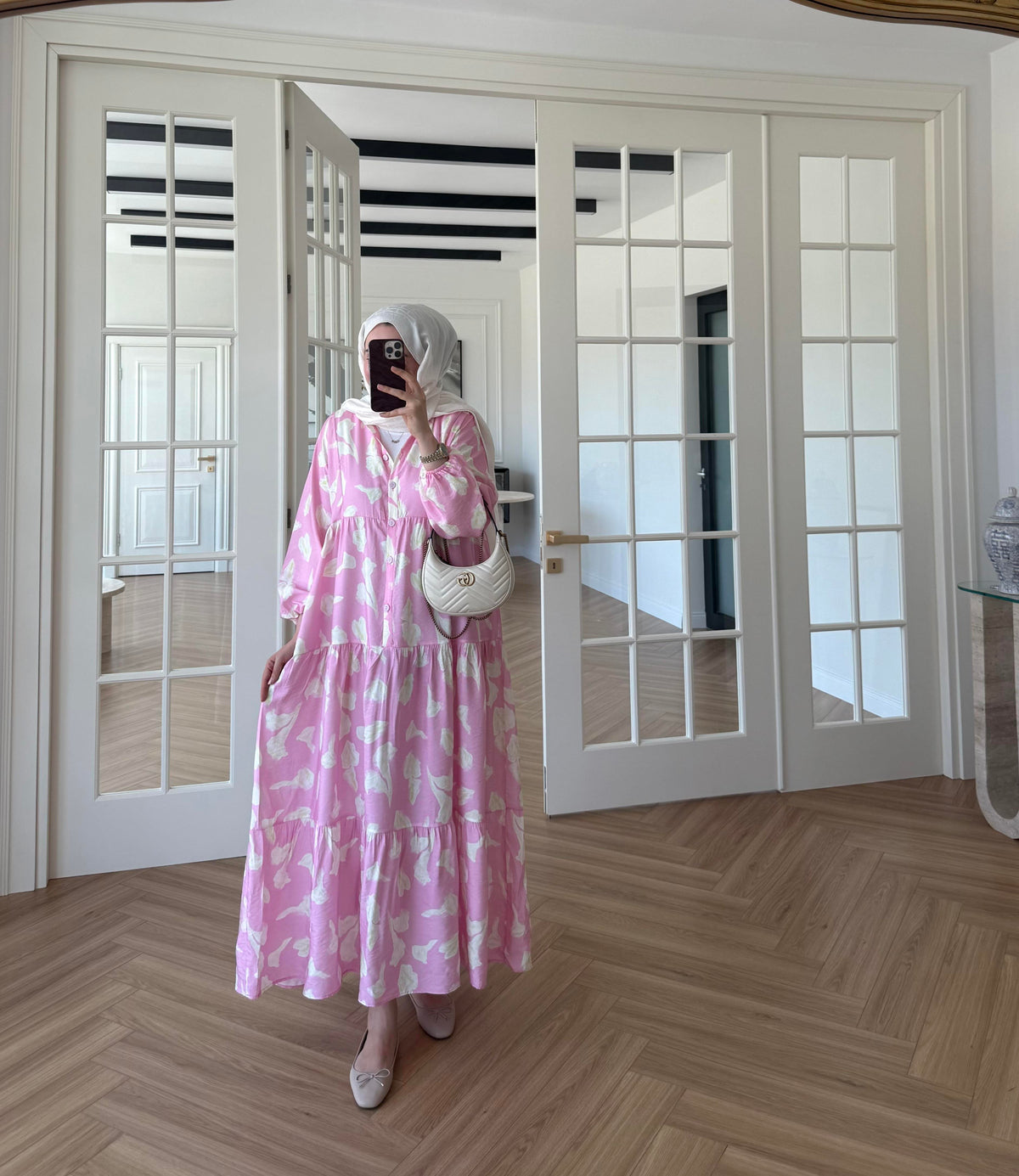 Voile Mango Dress - Pink