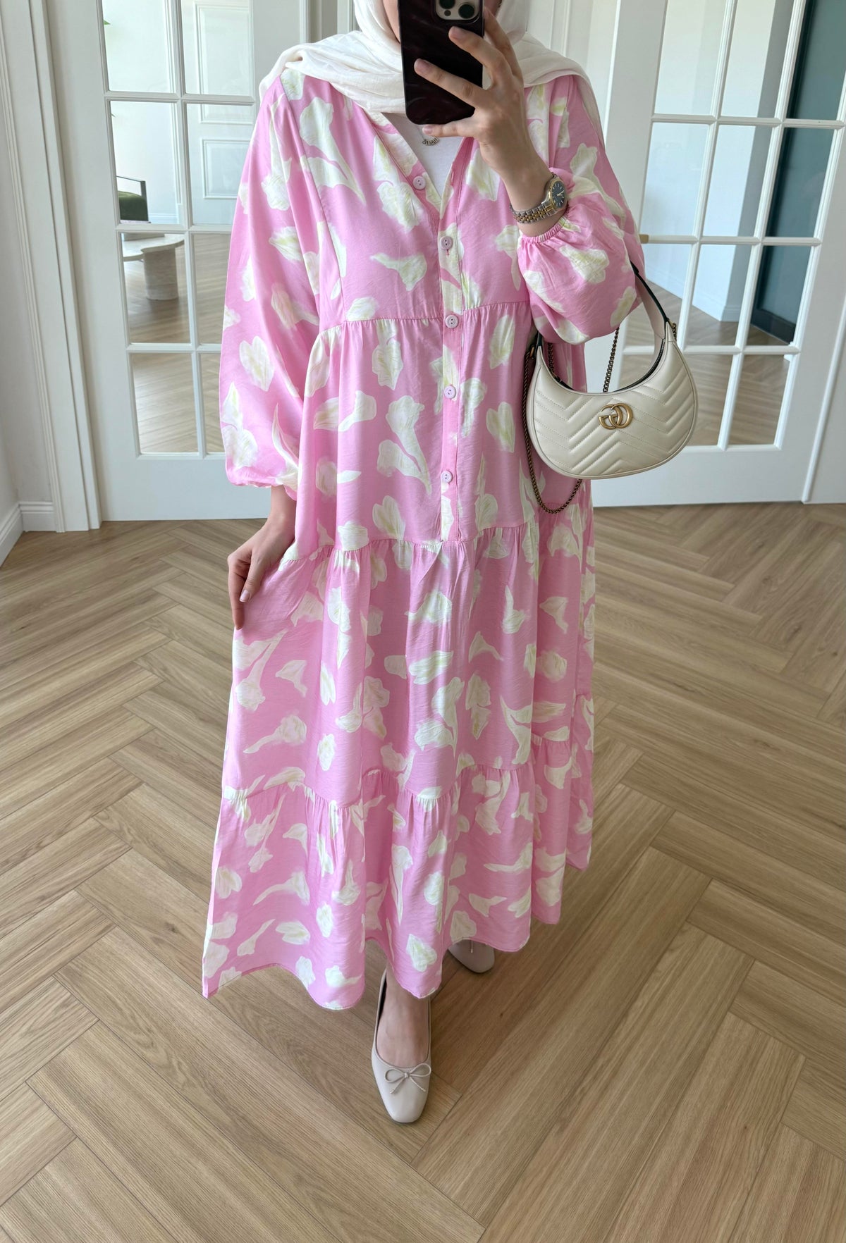 Voile Mango Dress - Pink