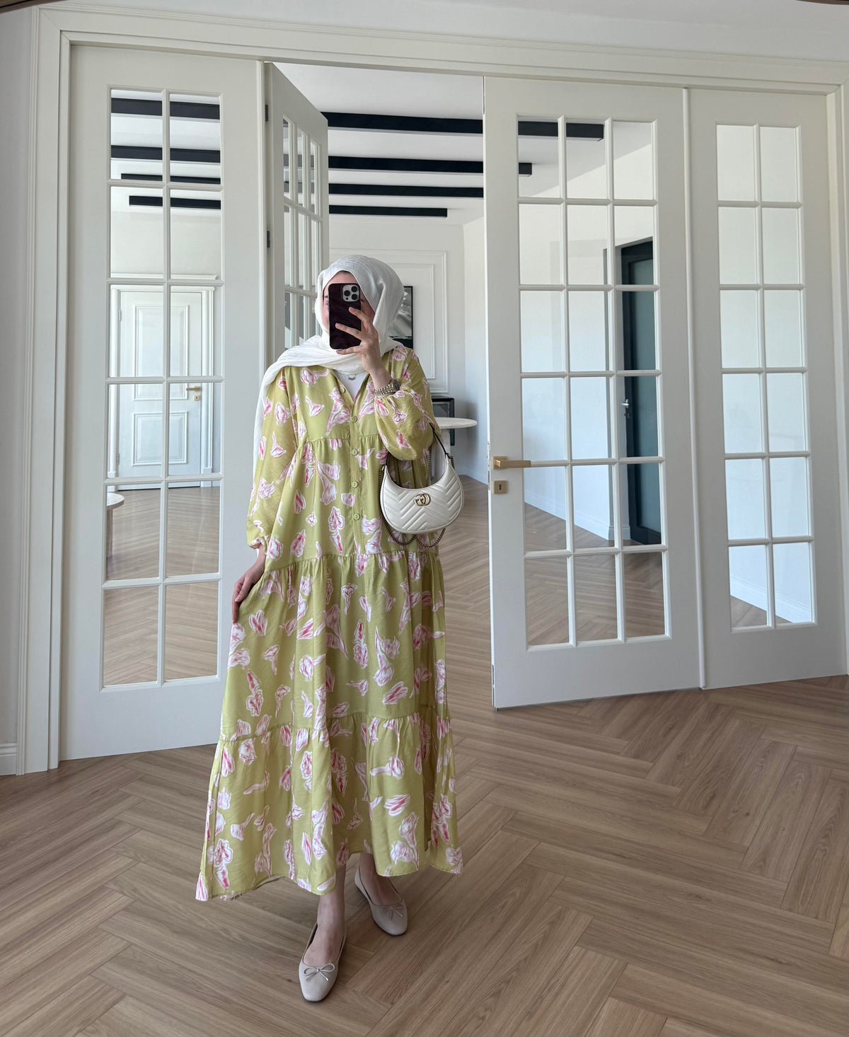 Voile Mango Dress - Lime