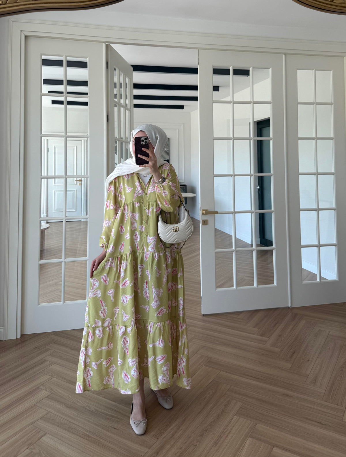 Voile Mango Dress - Lime