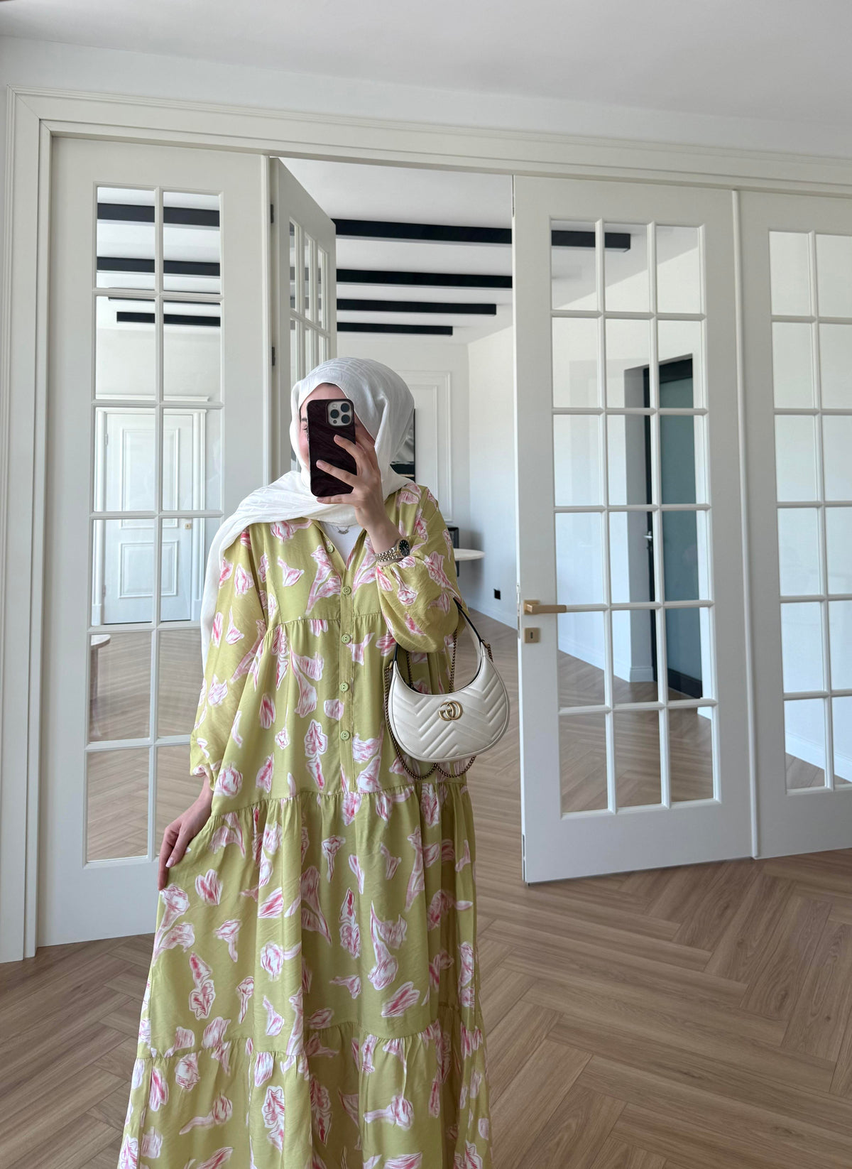 Voile Mango Dress - Lime