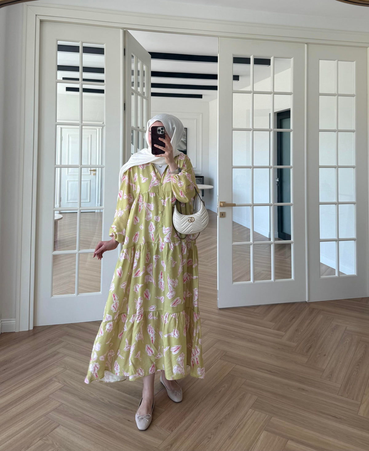 Voile Mango Dress - Lime