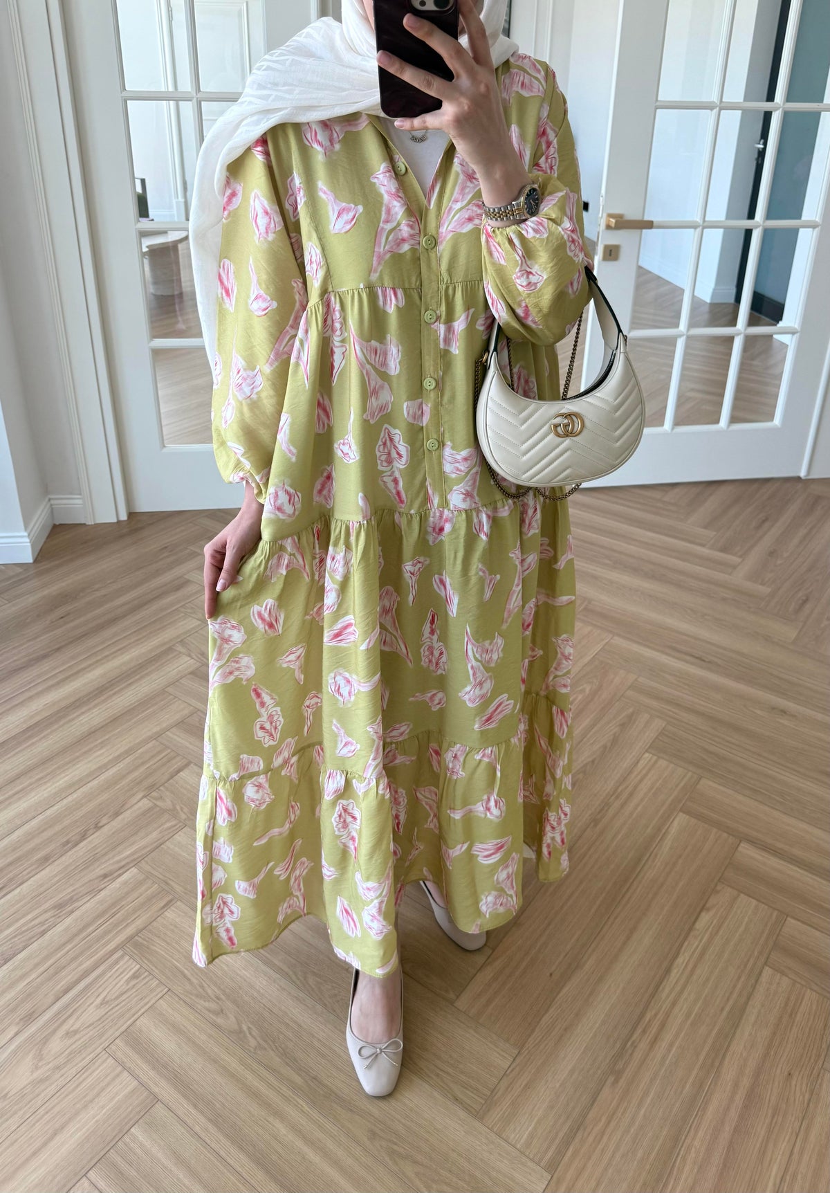 Voile Mango Dress - Lime