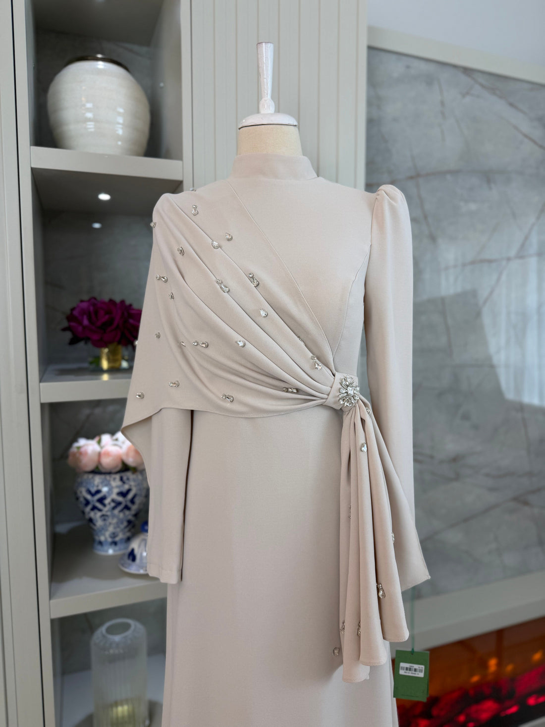 Noor Evening Dress - Beige - view 3