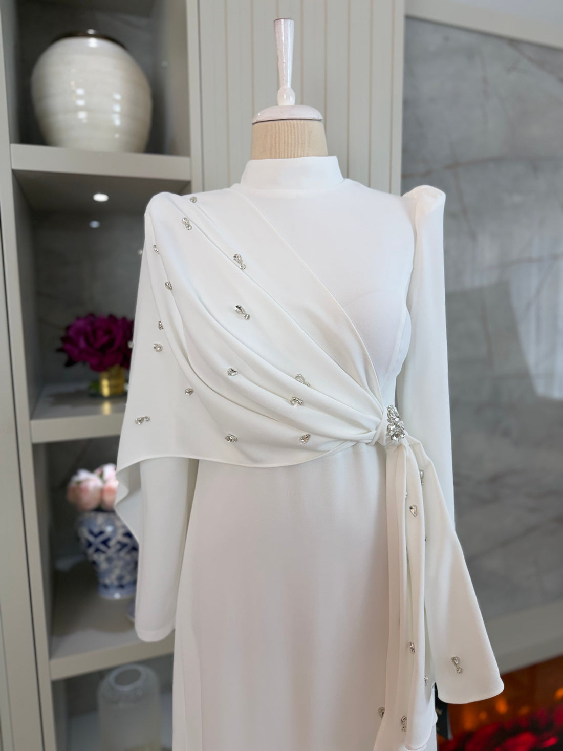 Noor Evening Dress - White - view 4