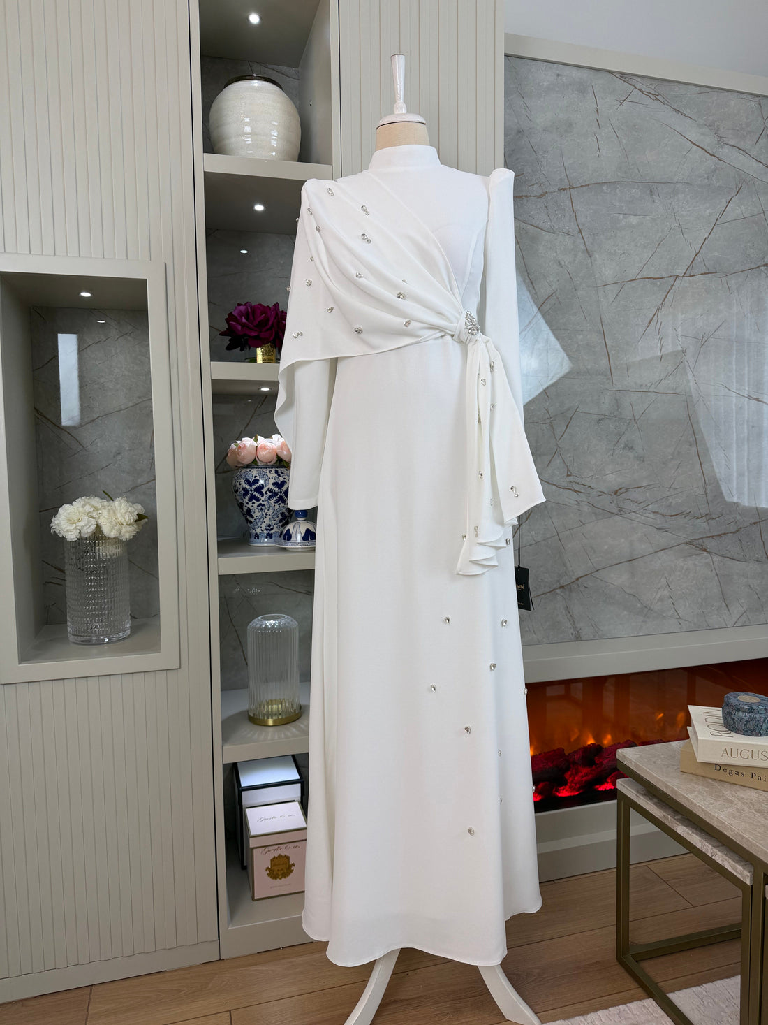Noor Evening Dress - White - view 3