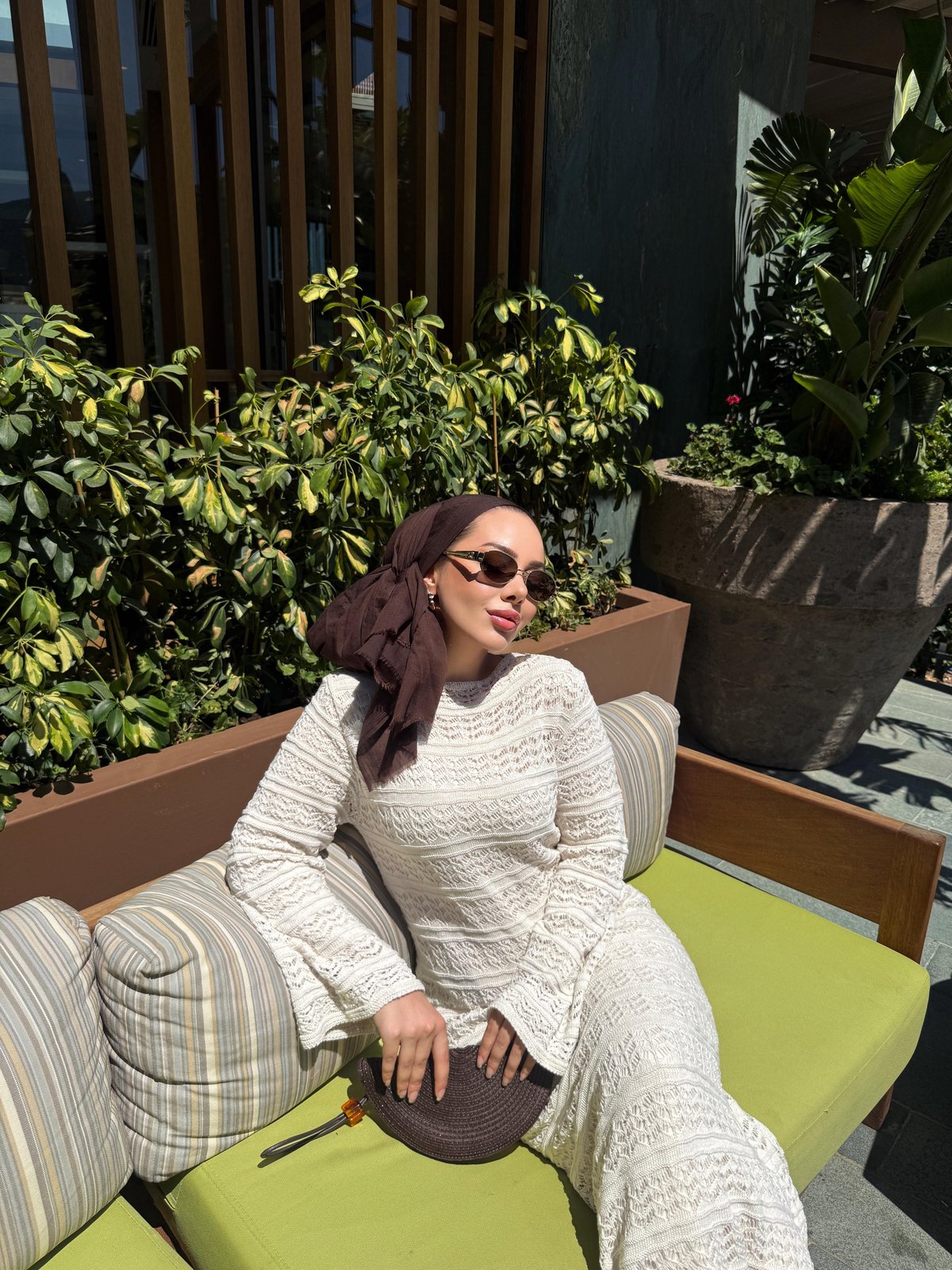 Crochet Maxi Dress with Lining