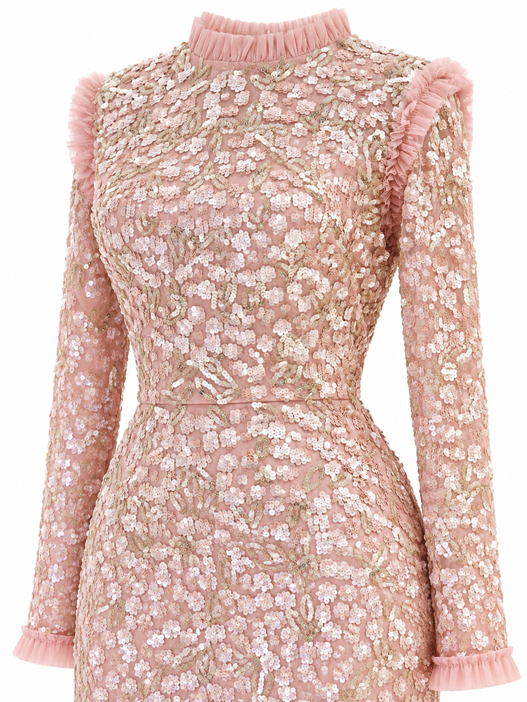 Couture Valentina Modest Evening Dress - Orange