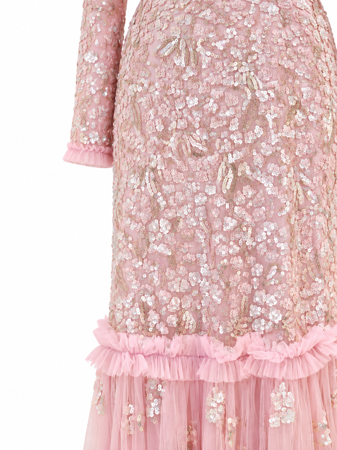 Couture Valentina Modest Evening Dress - Powder Pink