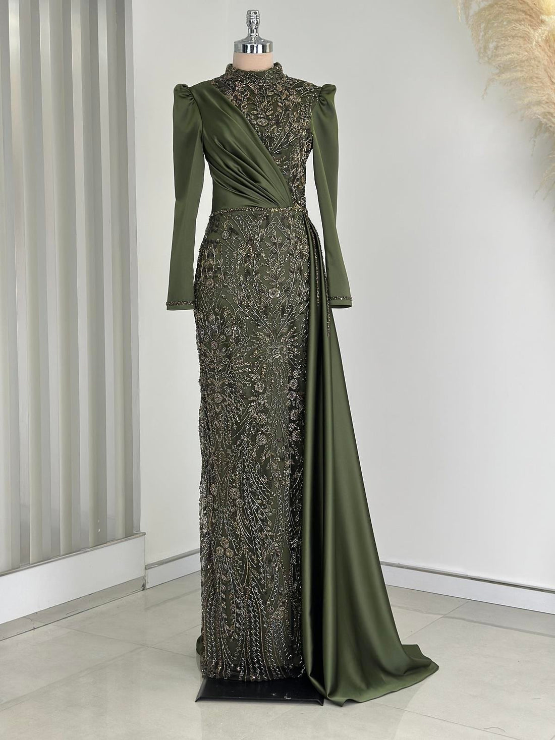 Regina Evening Gown - Khaki