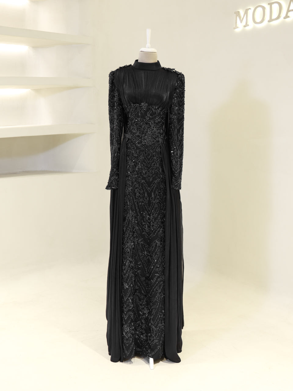 Shirine Evening Dress - Black