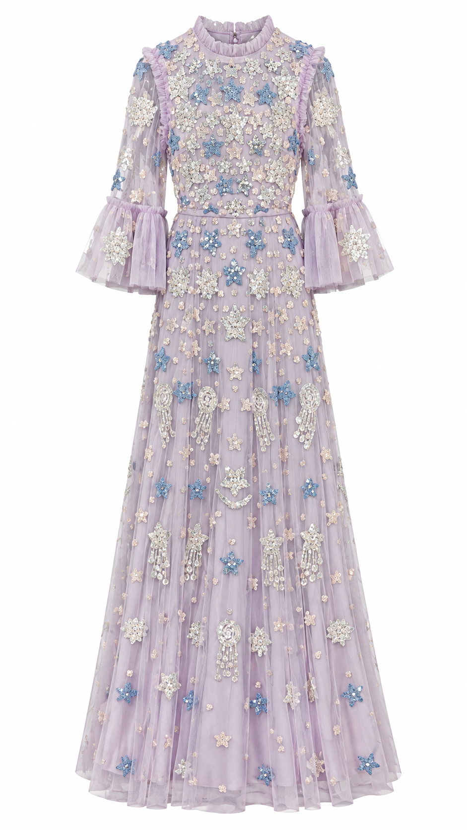 Starfish Couture embroidered tulle dress in Lavender