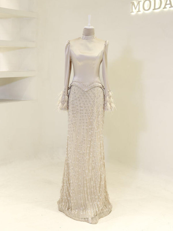 Josephine Evening Dress - Cream