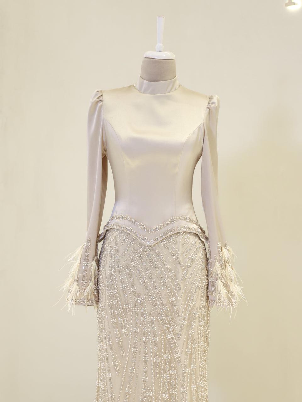 Josephine Evening Dress - Cream - view 2
