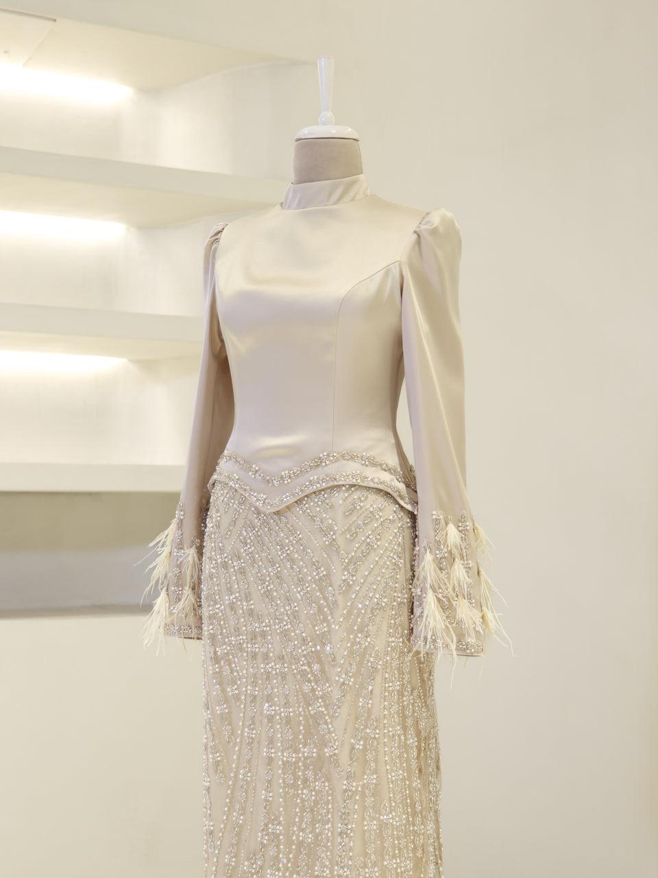 Josephine Evening Dress - Cream - view 3