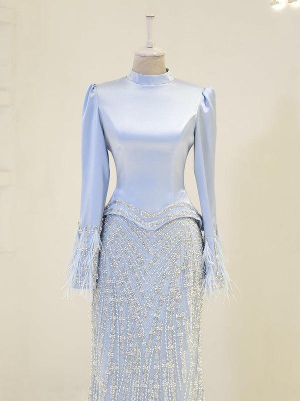 Josephine Evening Dress - Ice Blue