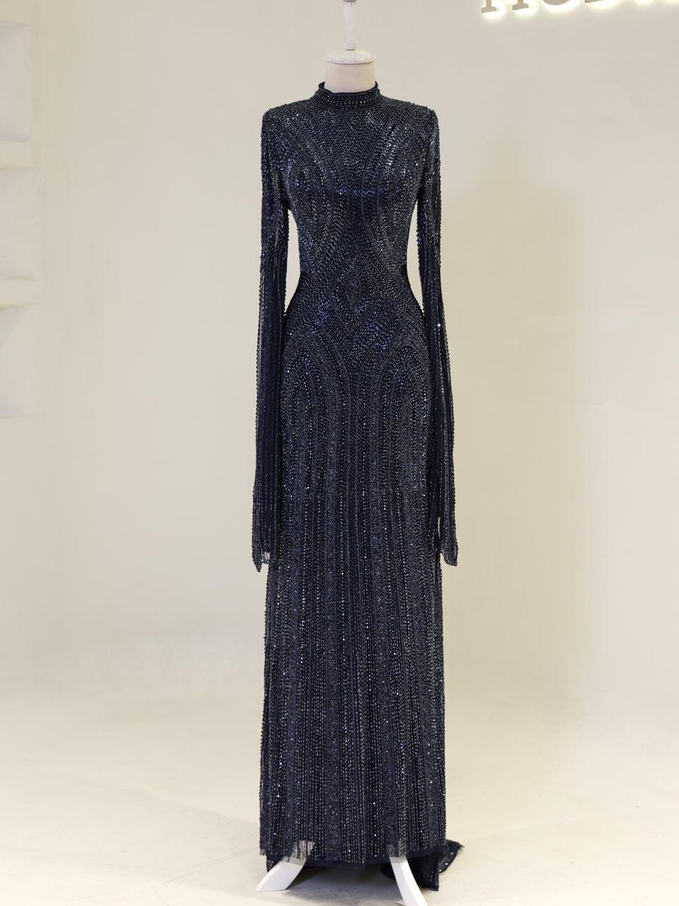 Berru Couture Evening Dress - Navy