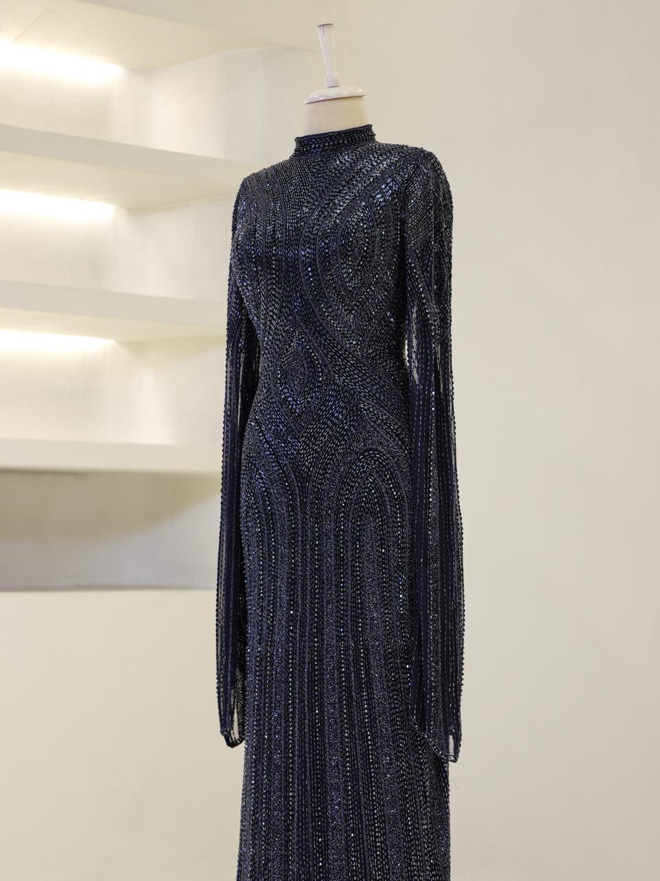 Berru Couture Evening Dress - Navy - view 3
