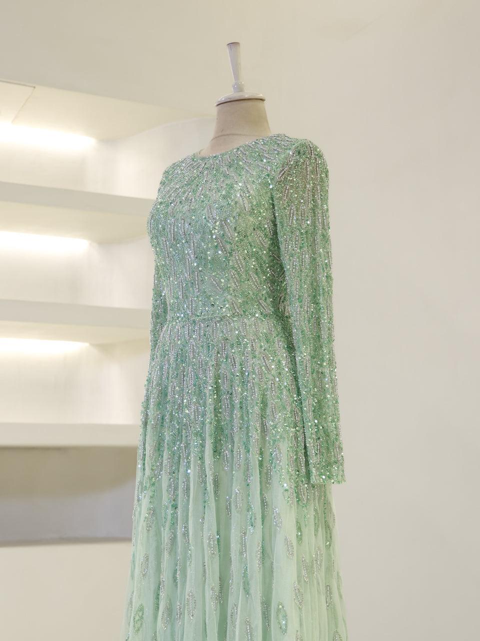 Couture Mariam Evening Dress - Mint - view 3