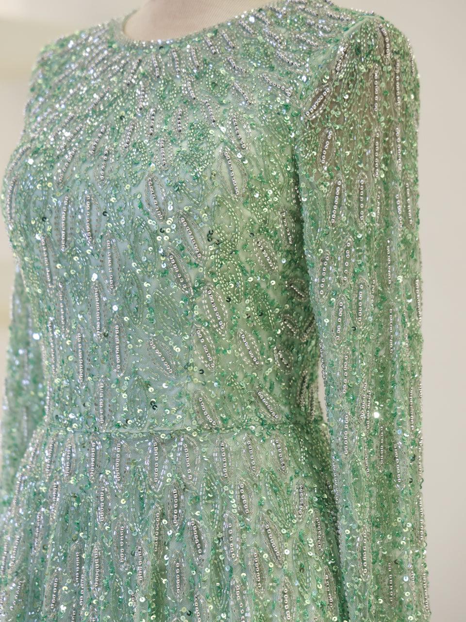 Couture Mariam Evening Dress - Mint - view 4