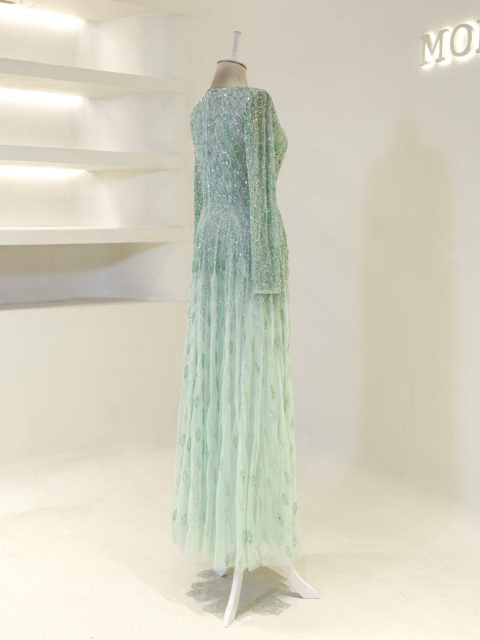 Couture Mariam Evening Dress - Mint - view 5