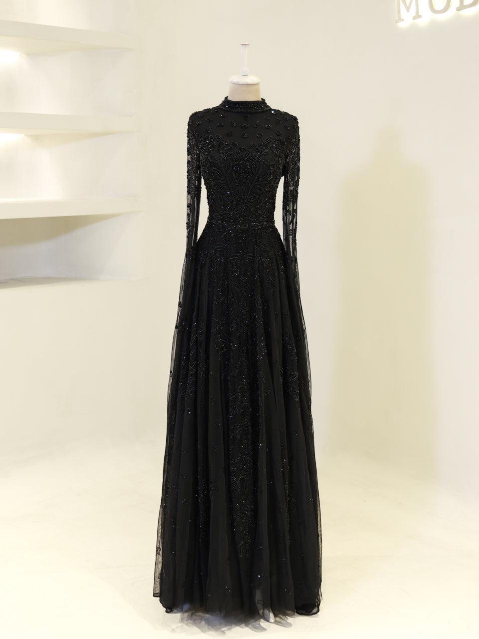Lulua Couture Evening Dress - Black