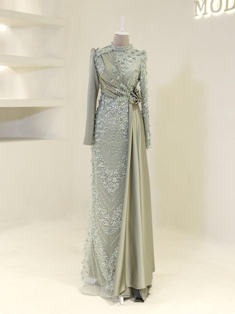 Darelia Evening Dress - Mint Green - view 2