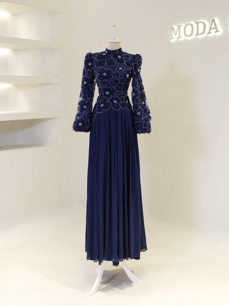 Arwen Evening Dress - Navy