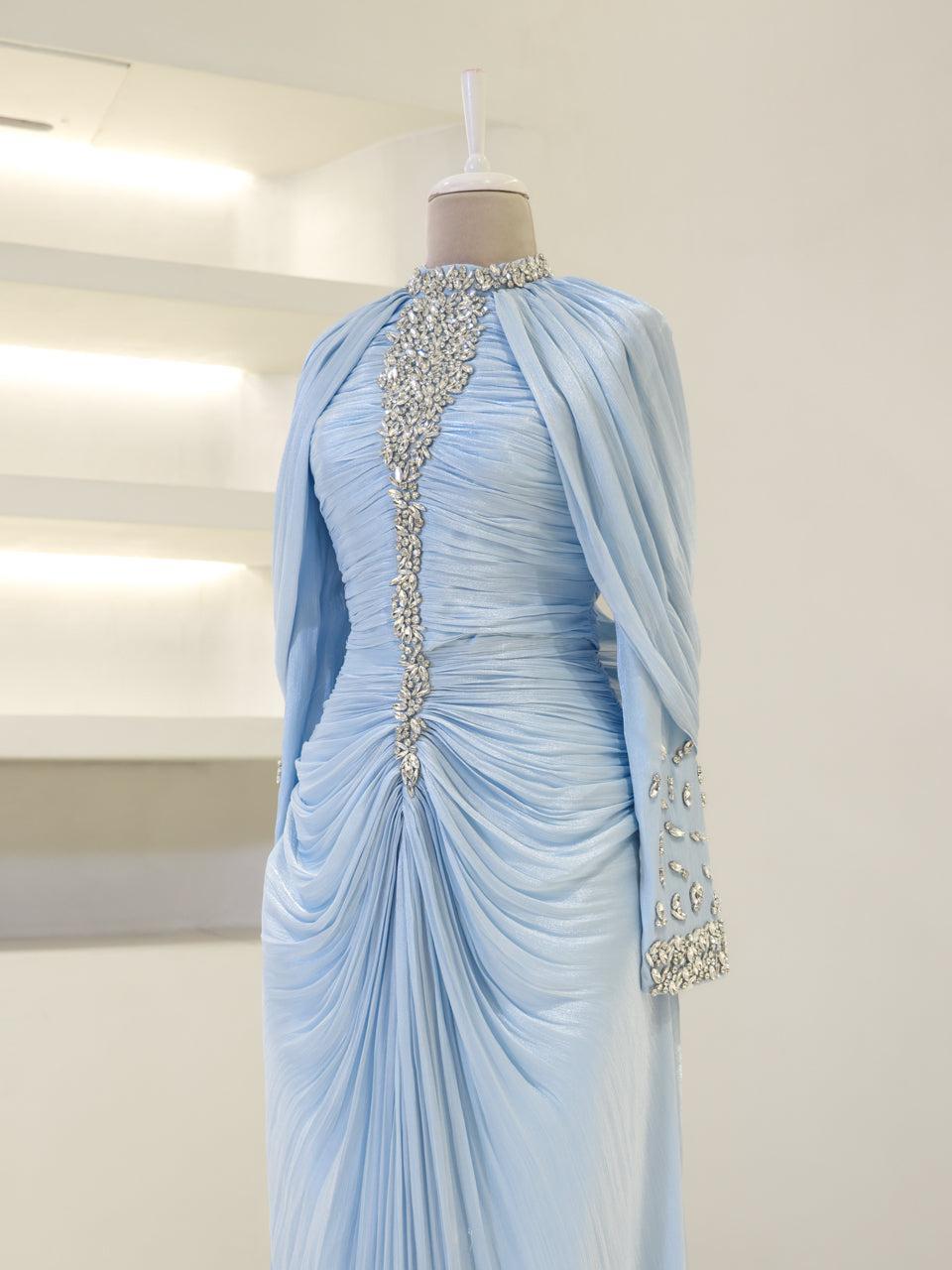 Dilvessa Evening Dress - Ice Blue - view 3