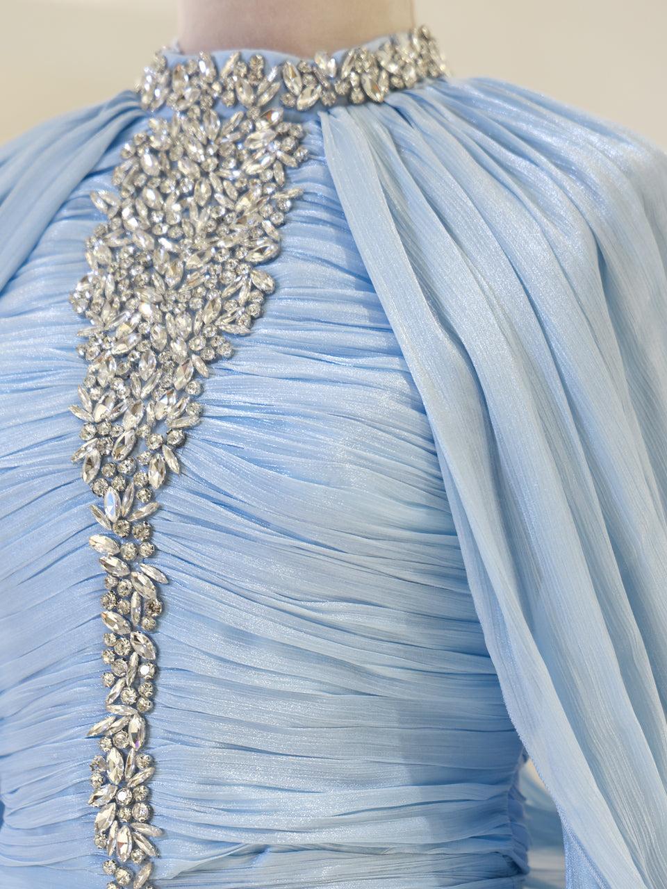 Dilvessa Evening Dress - Ice Blue - view 4