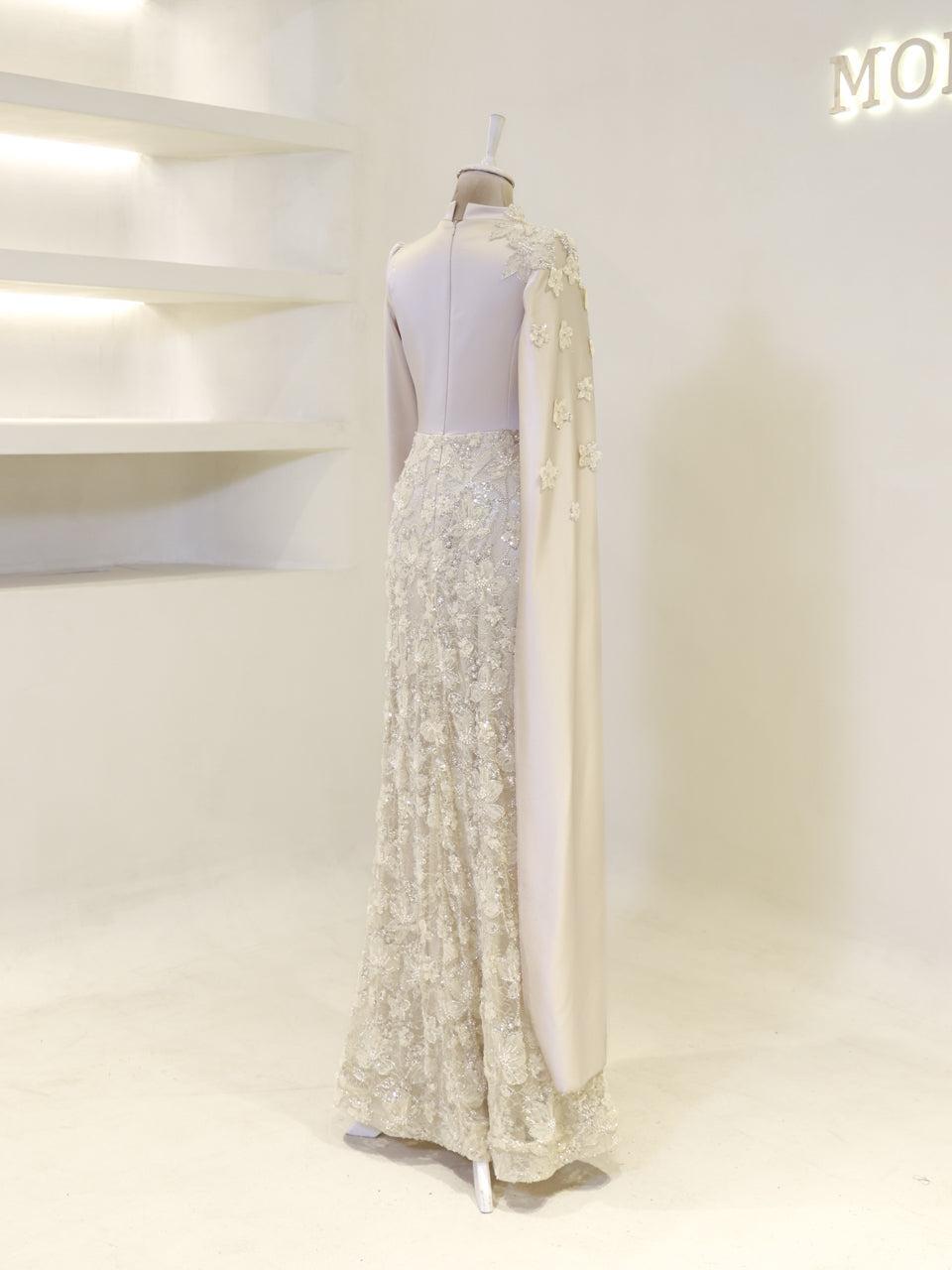 Pera Beige Couture Dress – image 5