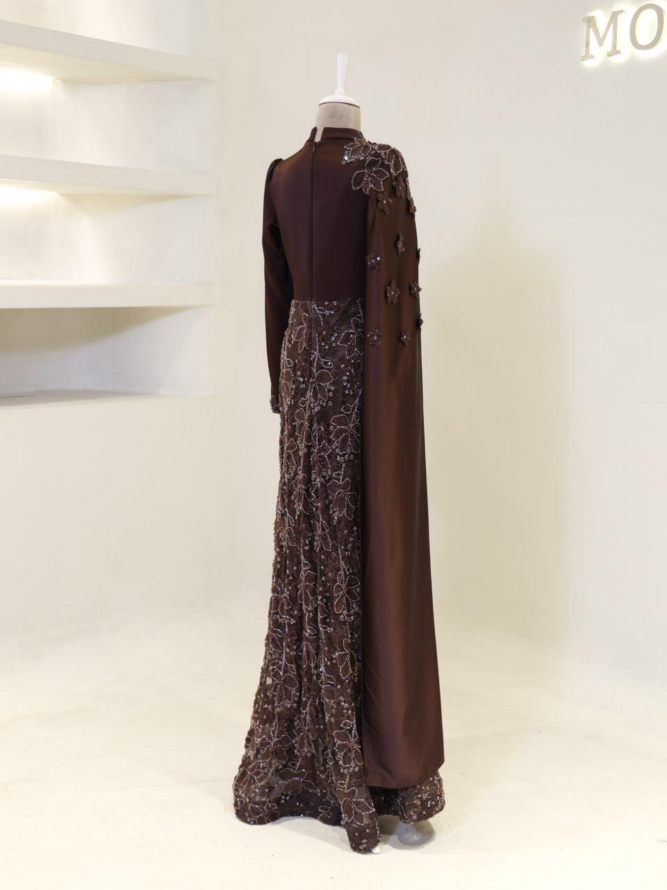 Pera Brown Couture Dress – image 5