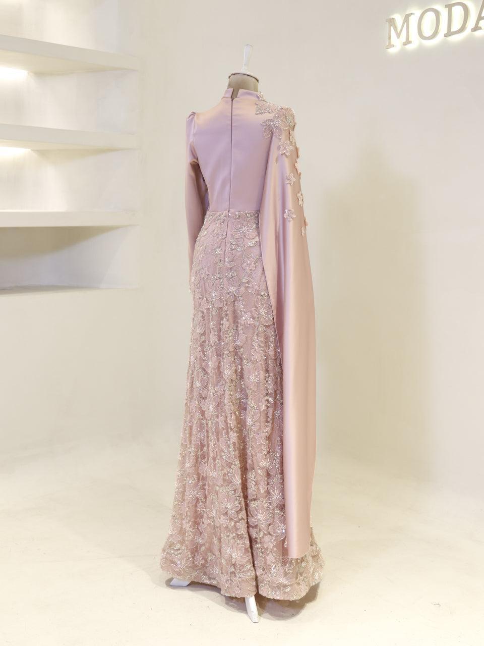 Pera Powder Pink Couture Dress – image 5