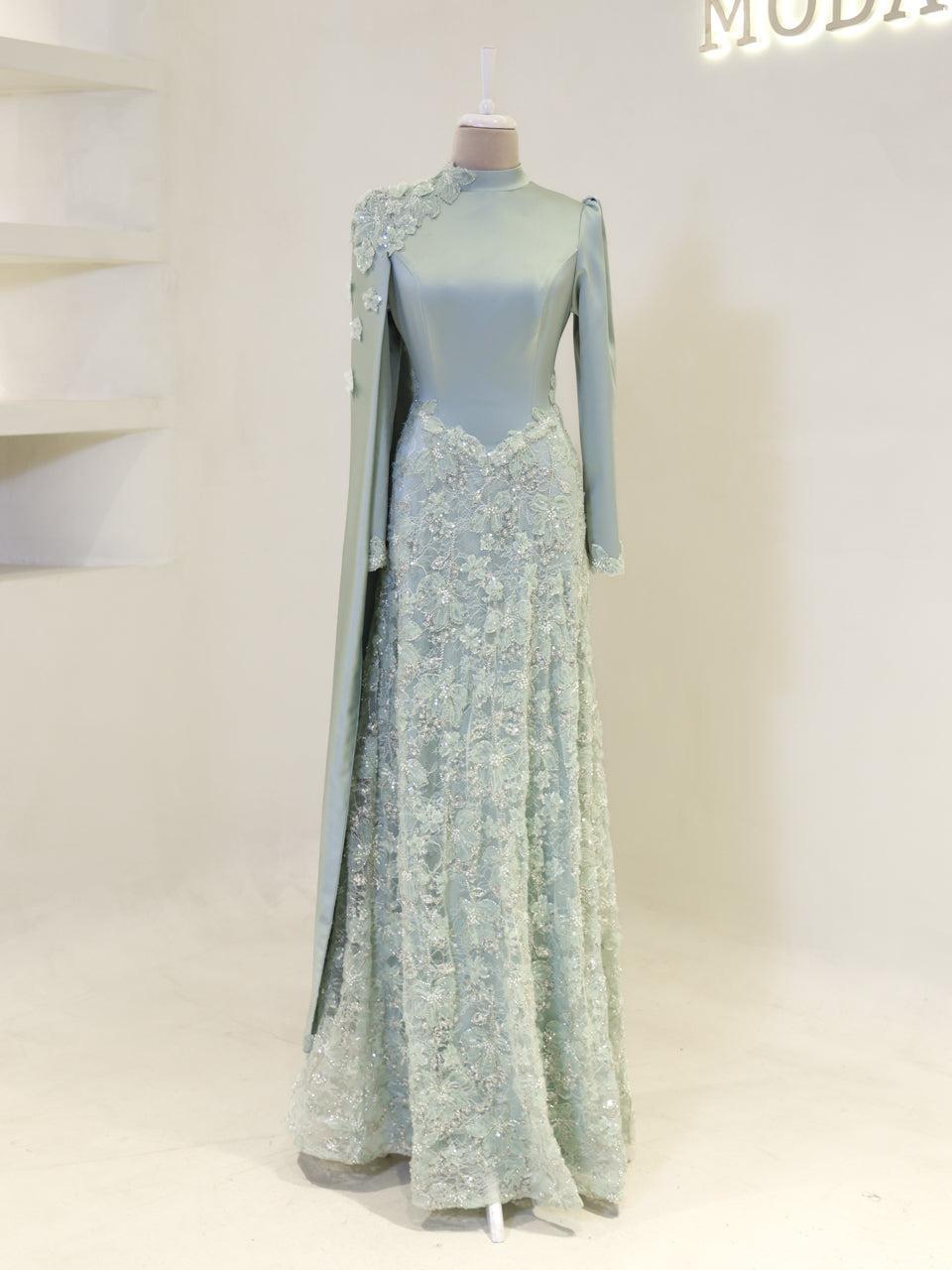 Pera Mint Green Couture Dress – image 1