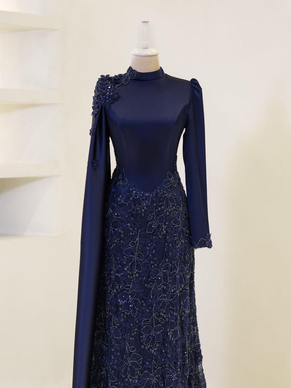 Pera Navy Couture Dress – image 2
