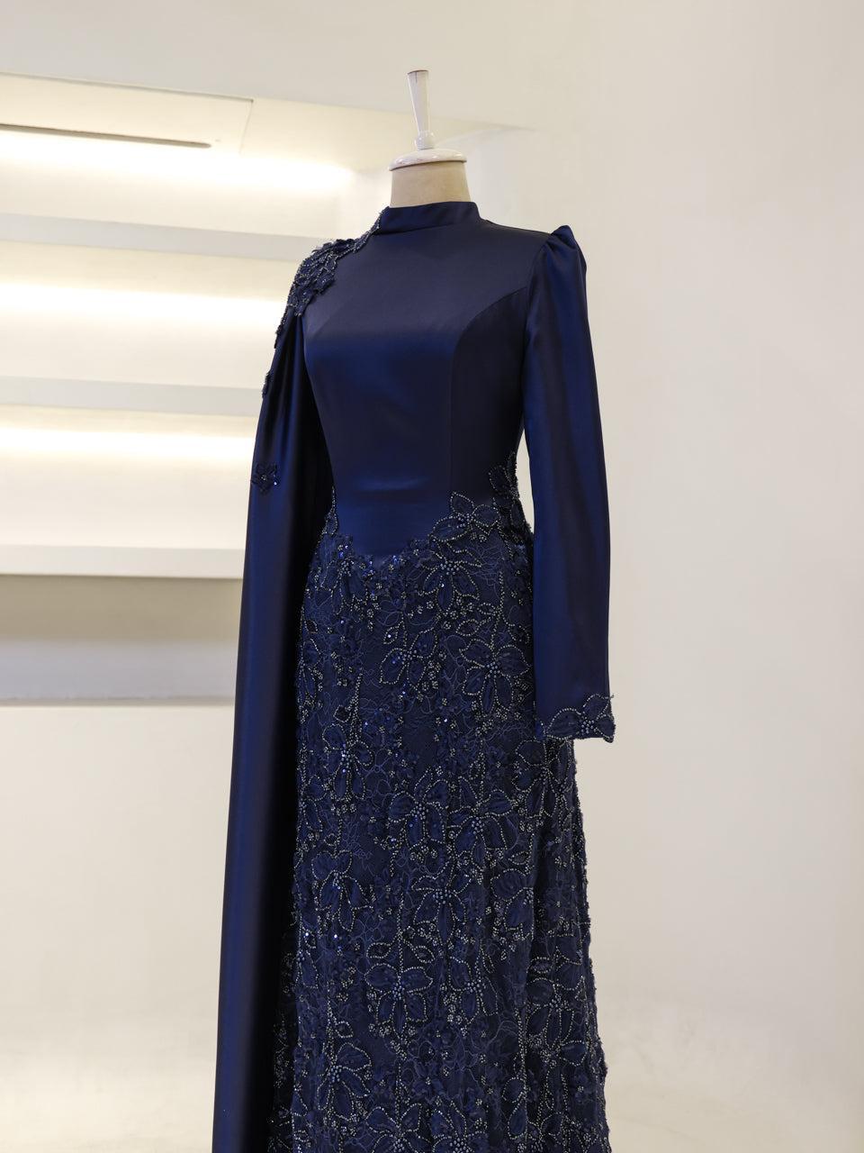 Pera Navy Couture Dress – image 3