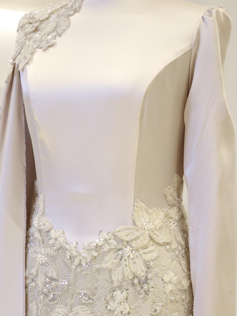 Pera Beige Couture Dress – image 4