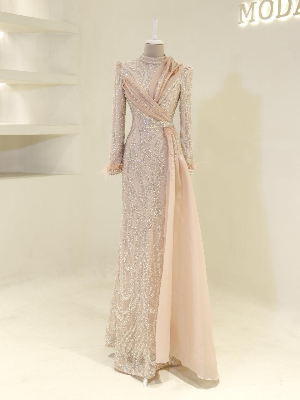 Lavessa Evening Dress - Powder Pink