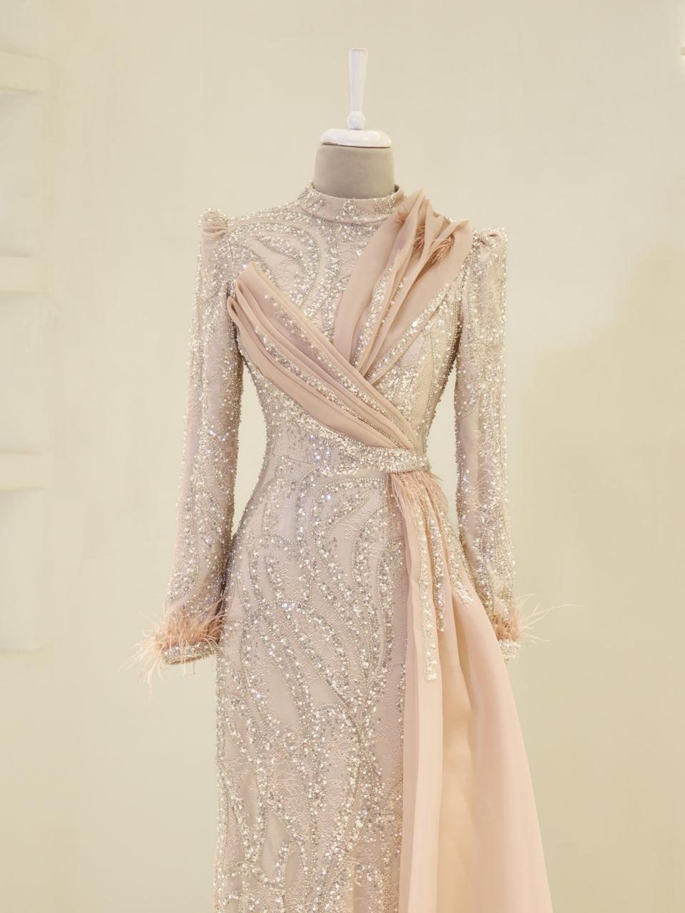 Lavessa Evening Dress - Powder Pink - view 2