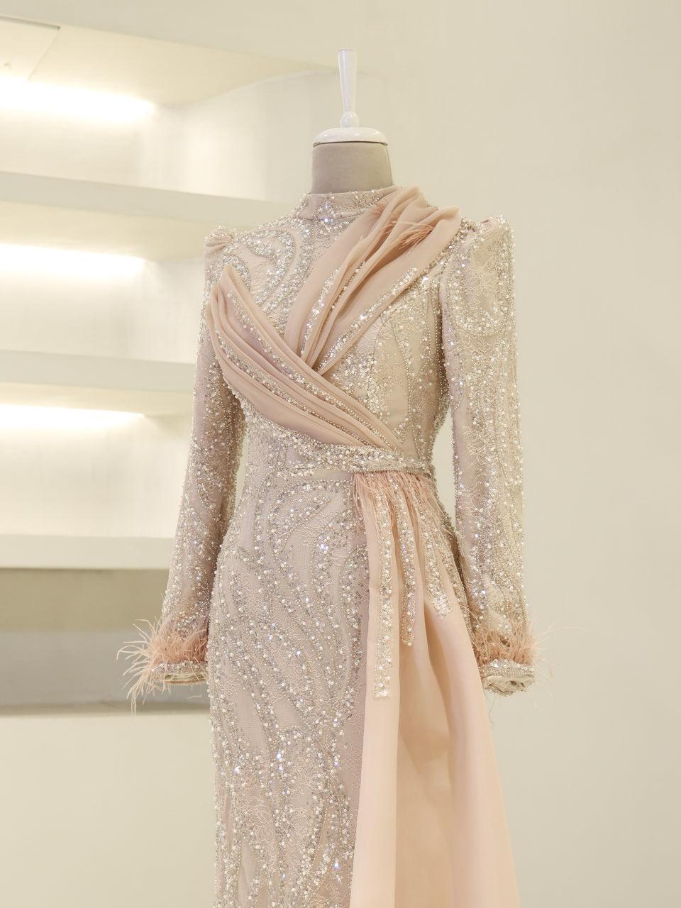 Lavessa Evening Dress - Powder Pink - view 3