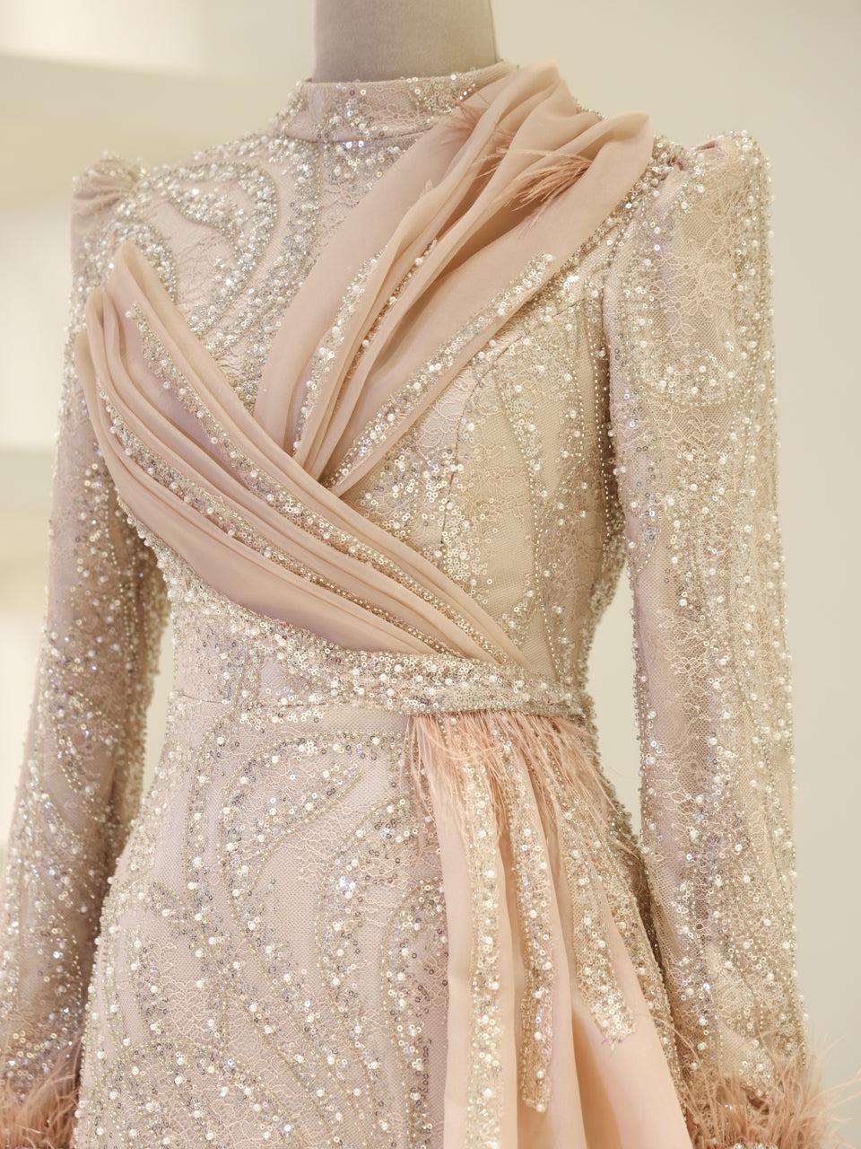 Lavessa Evening Dress - Powder Pink - view 4