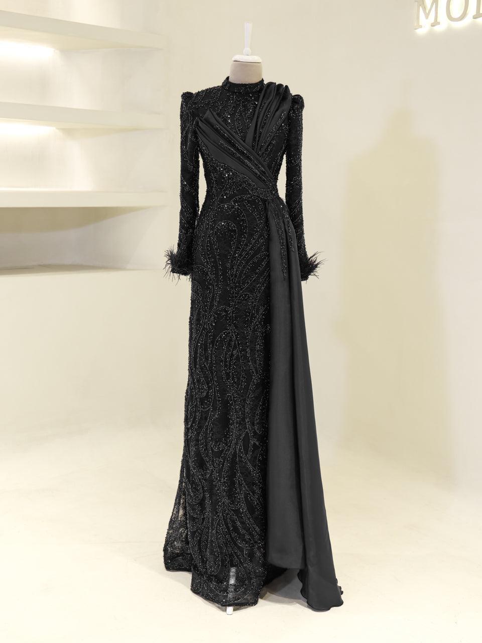 Lavessa Evening Dress - Black