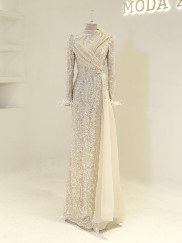 Lavessa Evening Dress - Beige