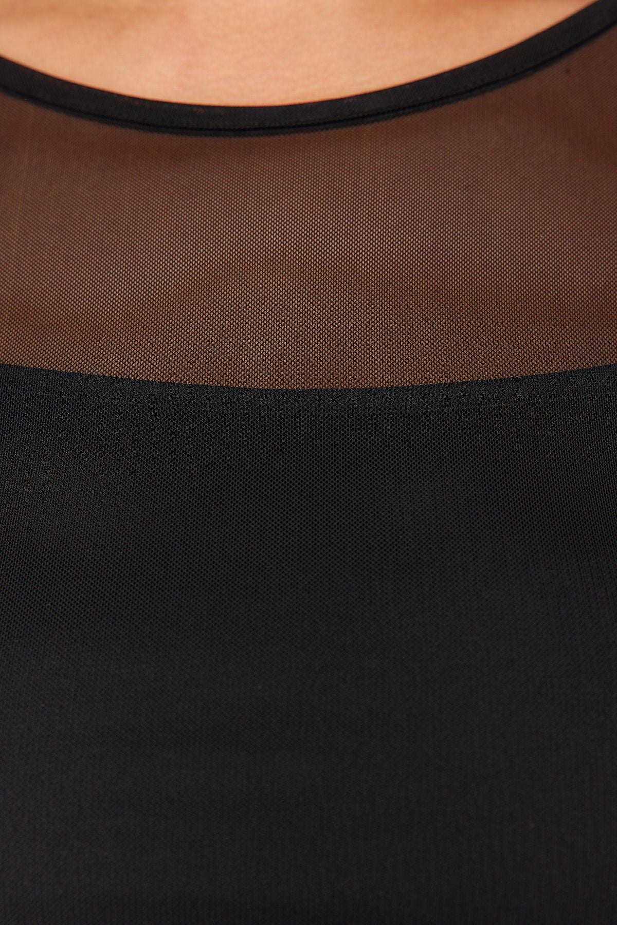 Curve Black Tulle Knit Plus Size Midi Dress