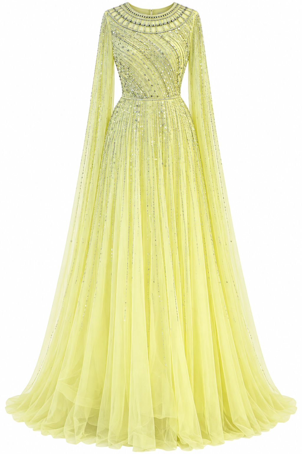 Couture Sonja Modest Evening Dress - Yellow