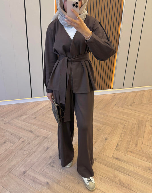 Kimono Pants Set –Brown